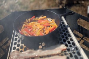 Fire Pit Grill Grate - Rough Country - Overland Collapsible - Stainless Steel